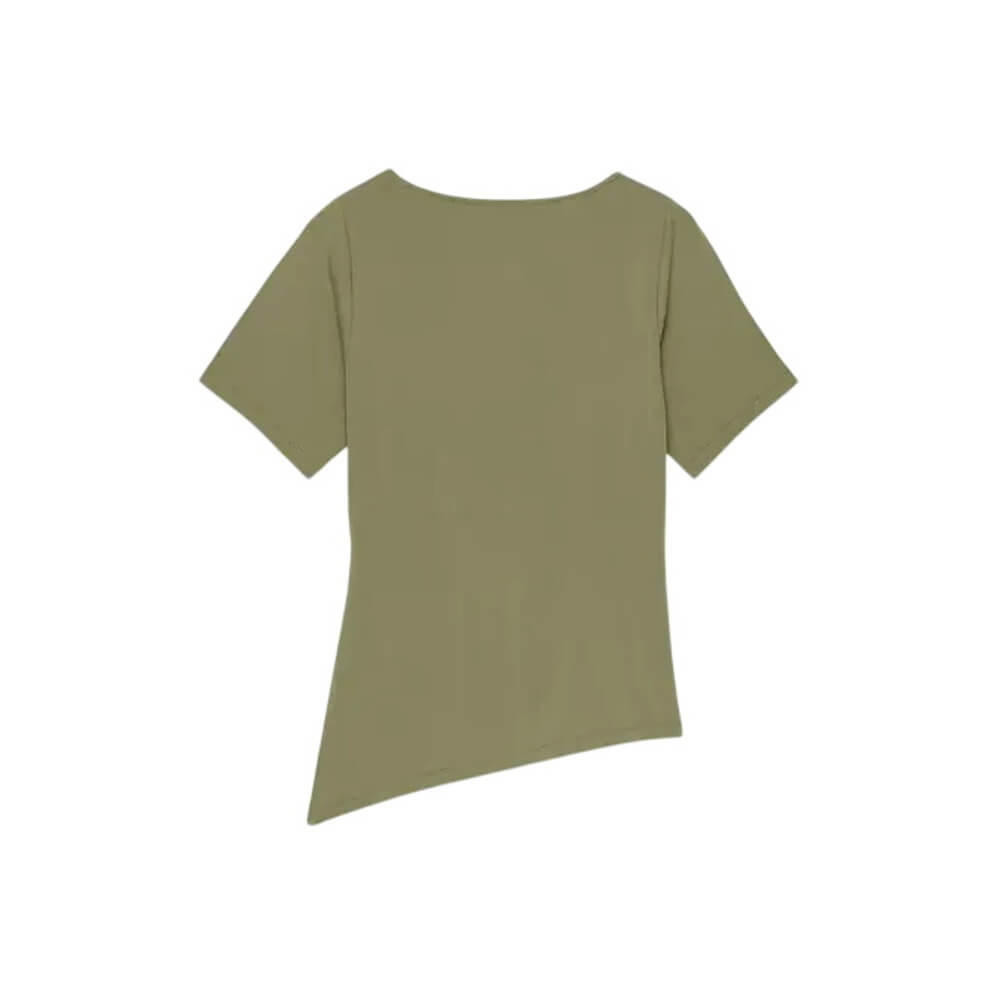 Mint Velvet Khaki Gathered Detail Top